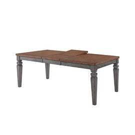 ST. PETE DINING LEG TABLE W/18